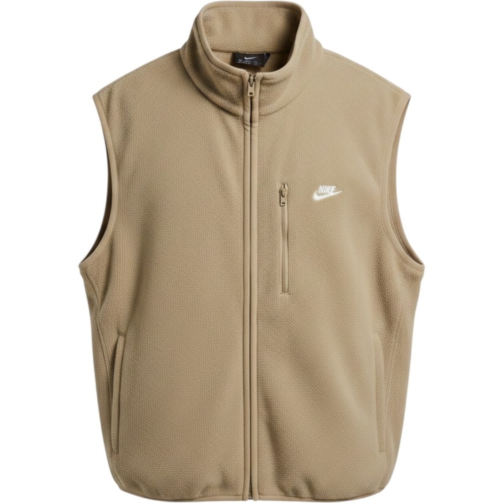 Nike‎ Therma-FIT Mens Full Zip Fleece Vest Khaki Tan XL DQ4830-247